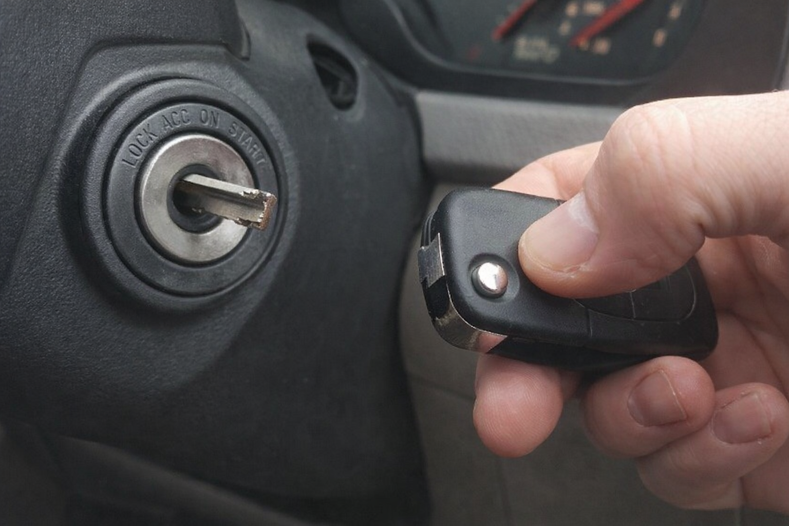 Chave quebrada na ignição